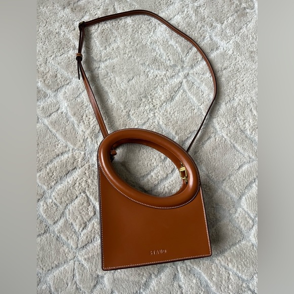 !sold! STAUD Limone Cutout Leather Top-Handle Bag - Picture 3 of 8